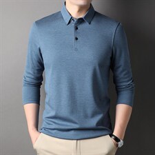 D66192钱塘2020-2中年男士时尚休闲简约百搭长袖T恤数据好P92，男装T恤，钱塘207-2