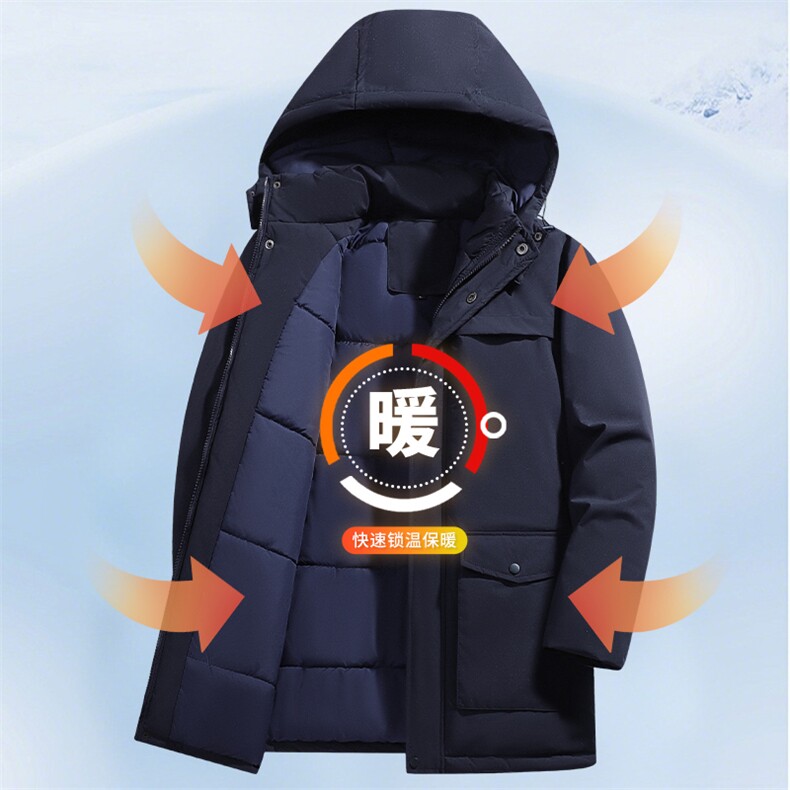 连帽加厚中老年棉衣外套,男装棉衣,星座210-5(原414-2)