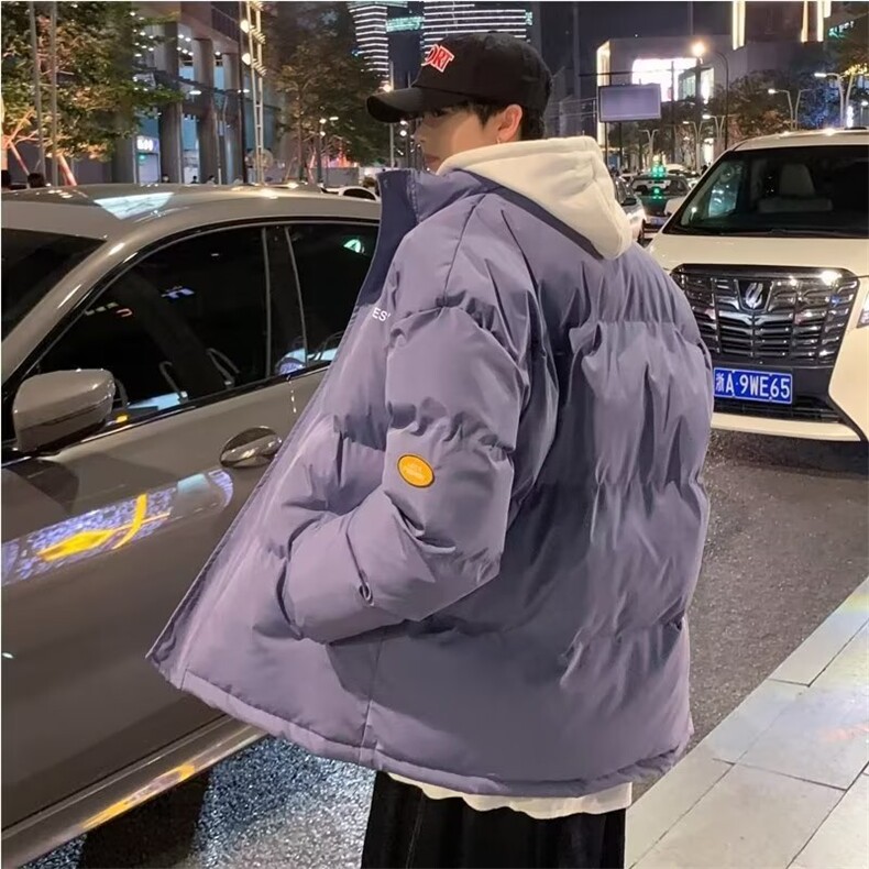 假两件棉衣男款冬季羽绒棉服男生情侣连帽棉袄子MY8088/P90,男装棉衣,星座506