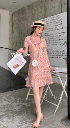 夏季新款碎花旗袍连衣裙，女装婚纱/旗袍/礼服，斯瑞威