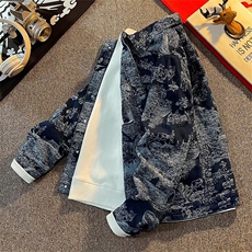 设计感提花夹克男女款美式复古牛仔外套宽松痞帅情侣衣服B88/P70，男装工装外套，星座506B