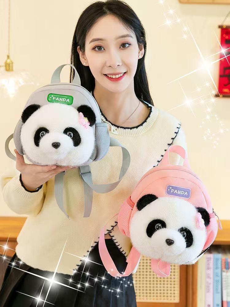 儿童熊猫小双背，峻豪玩具包厂