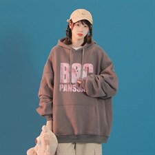 中性风22秋季个性小猪图案字母印花套头连帽卫衣W246P30控48，男装卫衣，A247A