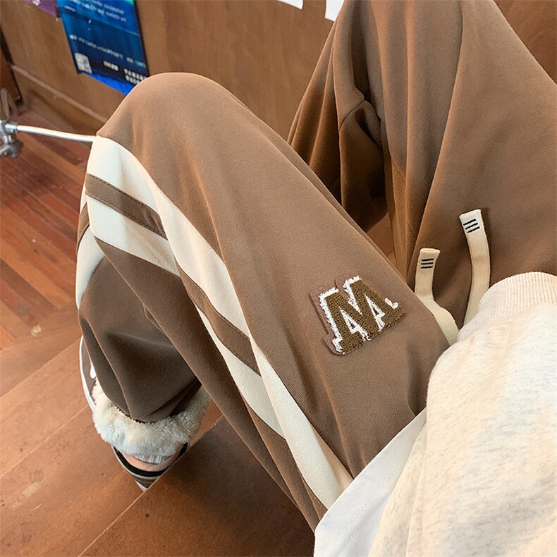 大货足休闲裤男加绒加厚宽松阔腿束脚裤416B-KLJ309-P60限78,男装休闲裤,星座416B-1