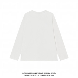 W64-P50【 305G重磅】高品质小众金属设计感男女潮牌圆领长袖上衣图片