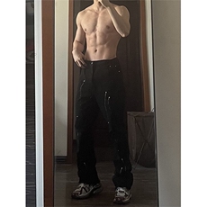 出数据肌肉有原图漆点泼墨牛仔裤嘻哈常规55加绒65，男装牛仔裤，星座310A-4