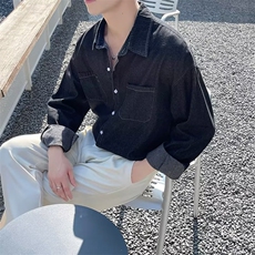秋新款ins潮牌休闲牛仔工装衬衣男士外套男，男装工装外套，星座410-6（原星座1304-1）