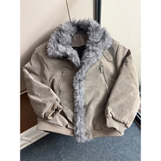 1506-1/M82451/P108冬季座山雕连帽毛领棉衣男女宽松保暖夹克棉服，男装夹克，星座1506-1