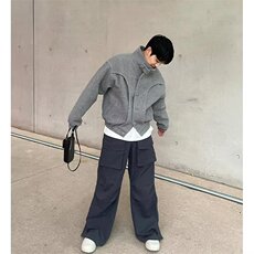 ins潮流美式复古解构短款毛呢外套男秋冬款新款日系LR30011-P115，女装短外套，星座1008