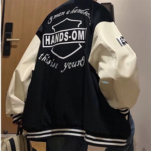 美式棒球服外套男2025新款春季潮流宽松ins潮牌春秋休闲夹克图片