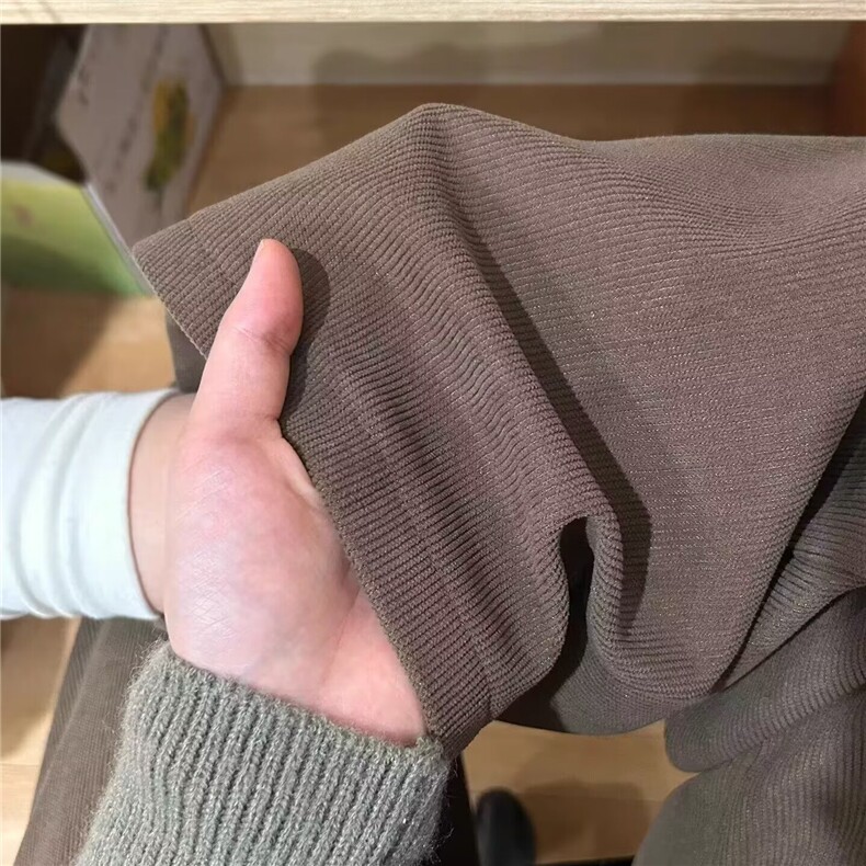 重磅加绒休闲卫裤男秋冬美式复古阔腿裤子青少年垂感运动长裤,男装休闲裤,星座715-4