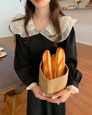 〈现货〉春季新款娃娃领连衣裙，女装连衣裙，MAN YU 蔓羽