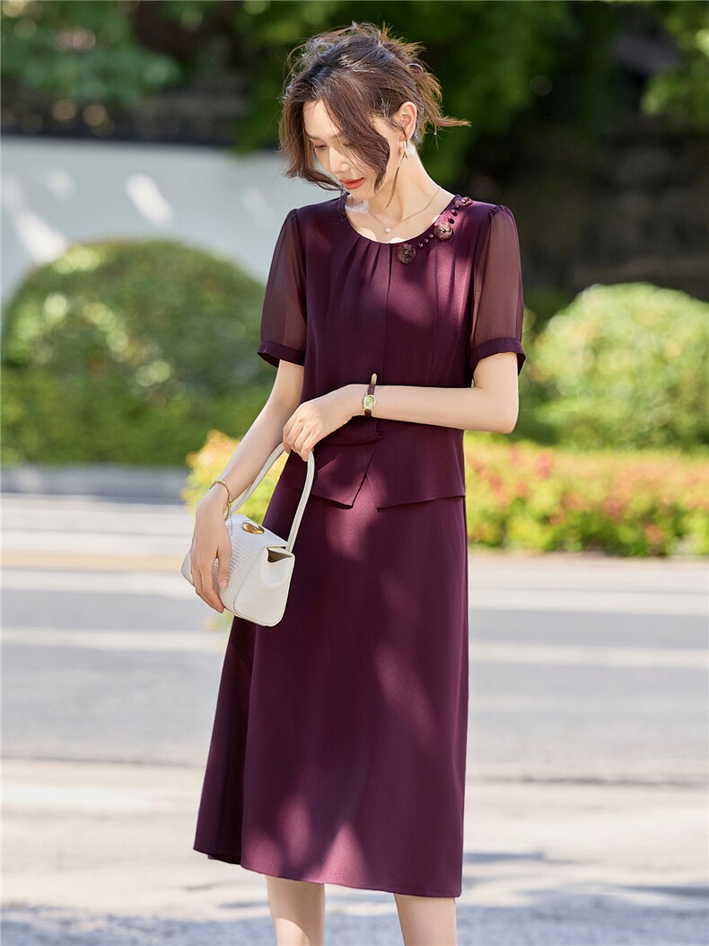 【2026夏季女装新款】时尚优雅气质中长款连衣裙,女装连衣裙,缘衣格