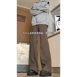 （量大价优)~春季垂感显高显瘦西装休闲微喇长裤 K06005 P40图片