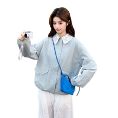 新款大货已出宽松韩系中长款风衣外套2517-p155-k249，女装短外套，2C062