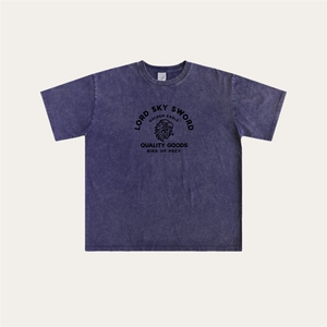 T31-P72-夏季做旧复古动物印花短袖可定制（wx：MaMSHu123），男装T恤，星座112