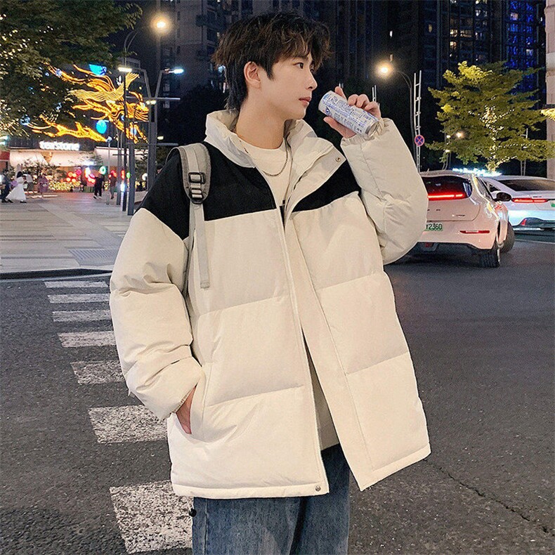现货抖音得物品质拼接撞色三防加厚棉衣外套冬季立领棉服MY88888,男装棉衣,电商A486