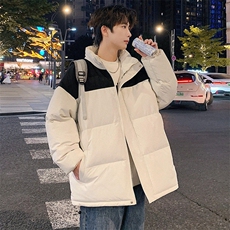 现货抖音得物品质拼接撞色三防加厚棉衣外套冬季立领棉服MY88888，男装棉衣，电商A486