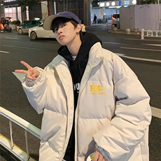 港风秋冬新款保暖立领宽松棉服外套男MY62033P115控138，男装棉衣，电商A268A