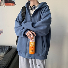 WY203-P55控78秋季季新款男女连帽宽松纯色开衫卫衣外套，女装短外套，电商A036A