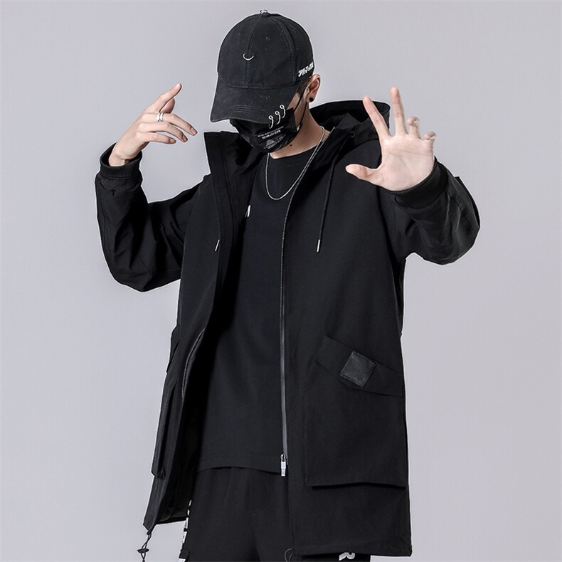 主推JK206-P90山系M-8XL大码中长外套风衣 有做加厚 控138图片