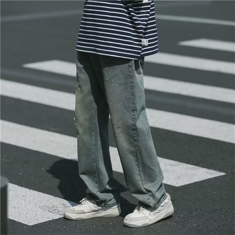 牛仔裤男秋季潮大码休闲裤子高街NT289P38,男装牛仔裤,星座1116-2