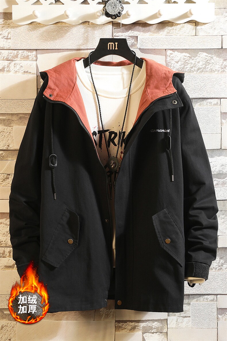 夹克男外套2020冬季新款青少年纯棉潮流加绒加厚棉服DS283T,男装夹克,电商A102