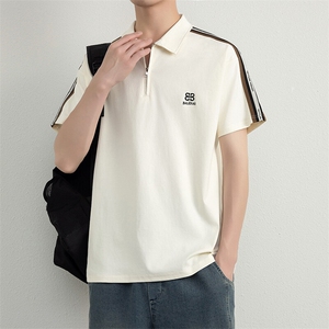 夏季短袖男刺绣翻领POLO衫T恤宽松休闲半袖上衣YD35331-P40图片