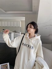 冬季新款加绒卫衣，女装卫衣/绒衫，卡希妮(5F)