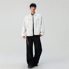25款抖音品质男士宽松纯色情侣休闲水洗外套上衣N961/P85128，男装夹克，星座202
