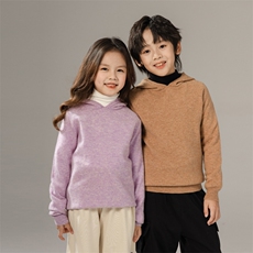 儿童时尚百搭通勤简约平面帽杉，童装儿童羊毛衫，奥澜羊绒