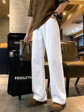 TP28微喇牛仔裤男款美式高街vibe裤子宽松显身形长裤潮流合身微喇，男装牛仔裤，星座302A-2