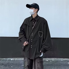 F172-P382024春季新款ins潮流休闲衬衣设计感长袖衬衫男现货，男装衬衫，星座512-6