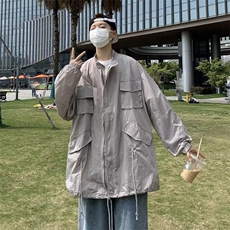 港风短袖衬衫男夏季潮牌痞帅气白色五分半袖上衣工装衬衣，男装衬衫，星座716-4