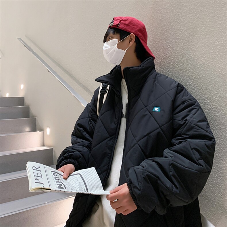 菱格衣男秋冬季加厚立领服外套潮牌休闲袄W2329-P70,男装棉衣,星座512-4