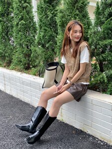 WM0007 V领杂色毛织背心图片