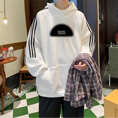 美式三杠条纹复连帽卫衣秋冬男女宽松长袖SWY2474-P55控8850棉，男装卫衣，电商B370
