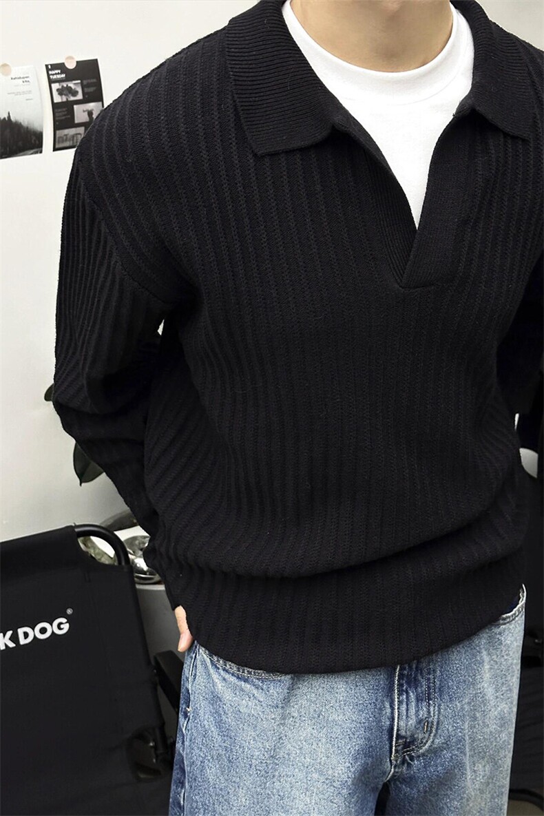 Polo领毛衣男宽松潮牌高级感打底针织衫线衣MY6001特P40,男装T恤,星座908-1