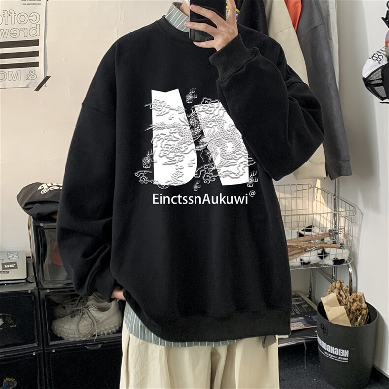 特P25控48秋冬新款男士圆领卫衣宽松休闲日常百搭上衣WQ2430,男装卫衣,电商B370
