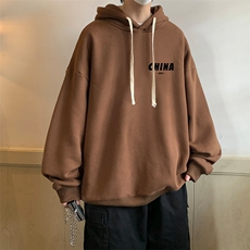 纯棉连帽卫衣男大码运动帽衫宽松薄WY2248-P35加绒款-P40，男装卫衣，电商A040