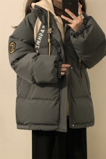 冬季宽松/假两件休闲外套潮加厚棉衣XZ102B-1M8007-P125，男装棉衣，星座102B-1