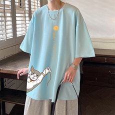 华夫格t恤男短袖男大码五分袖酒店风HT73013-P22，男装T恤，电商A040