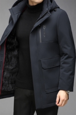 精品羽绒服男连帽冬季中年男90白鹅绒爸爸冬装外套HPN2157-P330，男装羽绒服，电商B212（原钱塘6029）