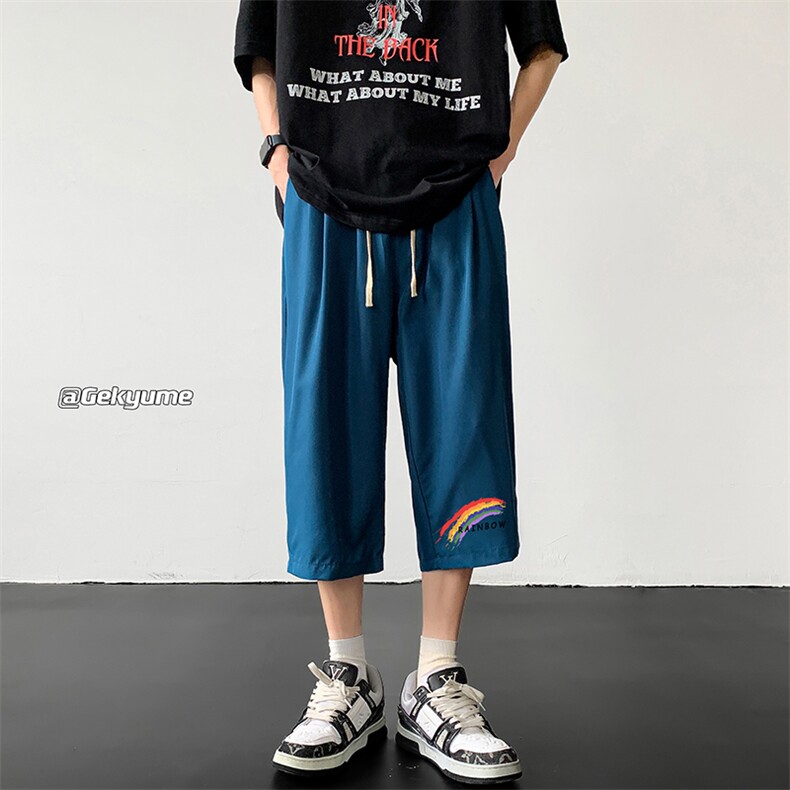 冰丝七分裤男大码速干短裤男五分裤QK72064-P25,男装休闲裤,电商A040