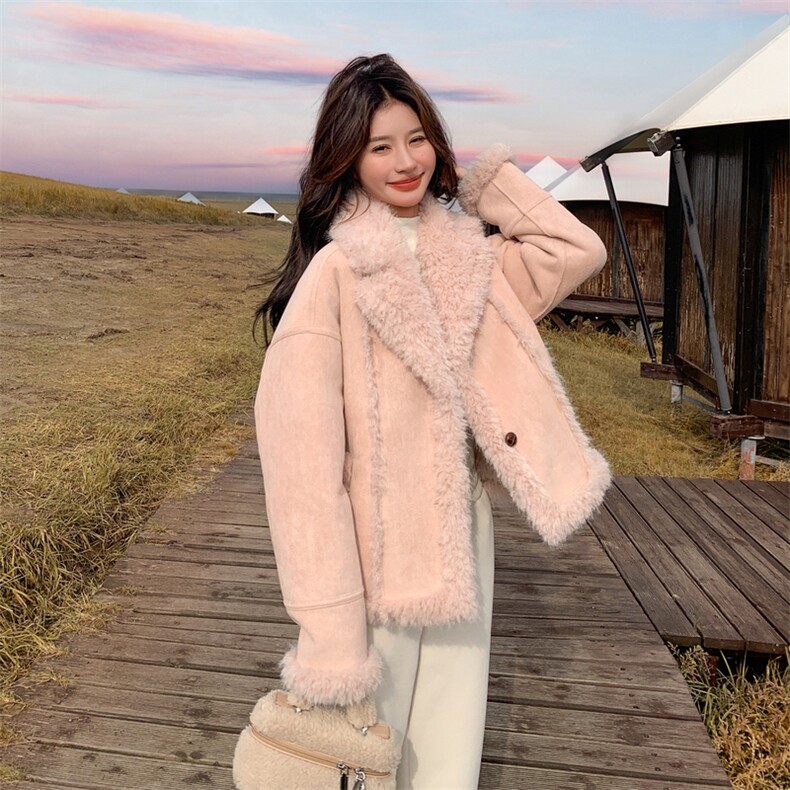 新款！冬装环保皮草皮毛一体外套2C133-8986-P215-K318，女装皮草，2C133