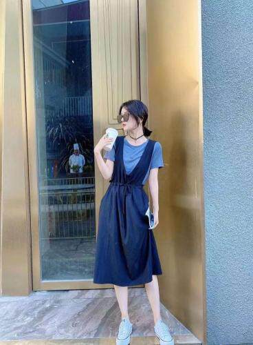 两件套背带裙，女装，锦华秀逸