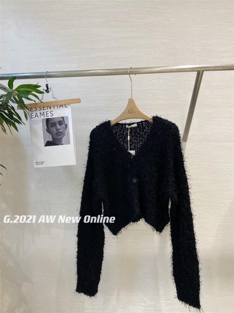 新款毛球针织开衫均码现货，其它，G