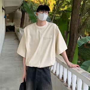 特P40 无差价新款夏季设计感百搭潮流短袖T恤-HT10178 港风1图片