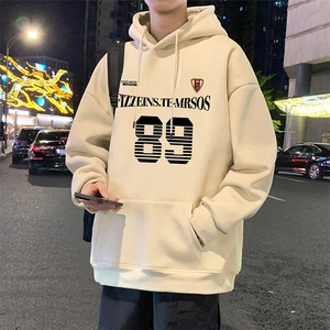 CM125卫衣男新款休闲美式外套宽松重磅纯棉大码长袖帽衫图片