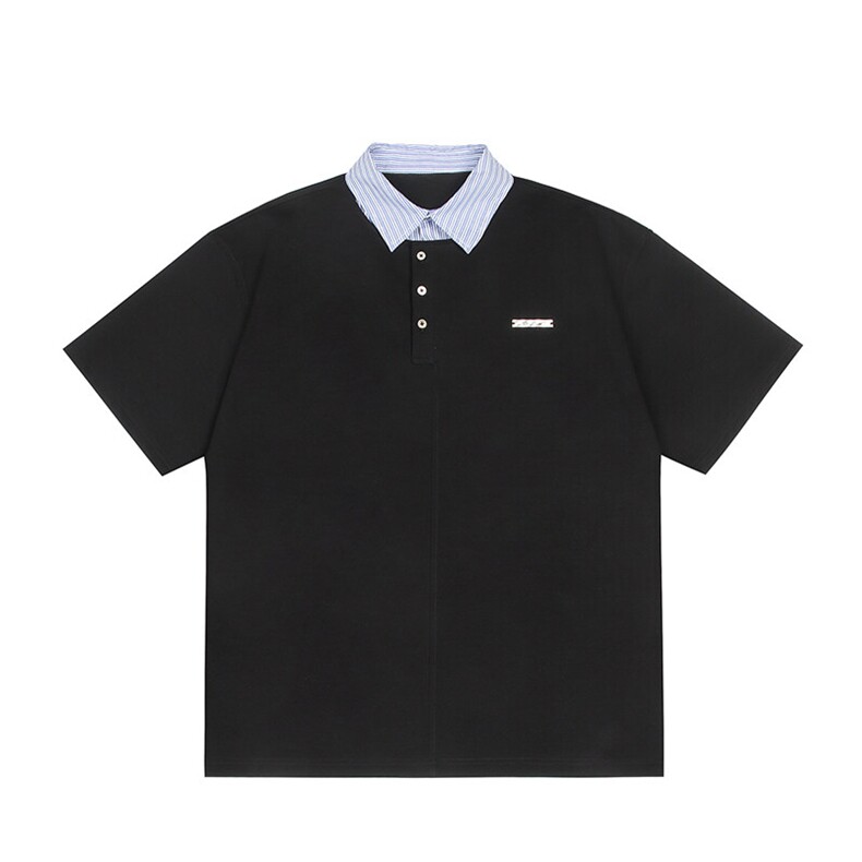 特P50无差价新款时尚夏季假两件潮流POLO衫-POLO02假模风,男装Polo衫,电商A003